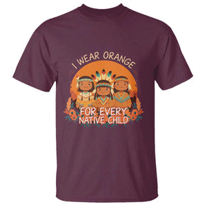 Native American Child T Shirt I Wear Orange For Every Native Child TS14 Maroon Print Your Wear