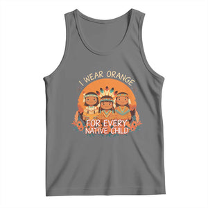Native American Child Tank Top I Wear Orange For Every Native Child TS14 Black Heather Print Your Wear