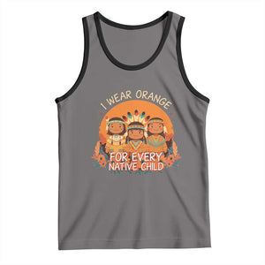 Native American Child Tank Top I Wear Orange For Every Native Child TS14 Deep Heather Black Print Your Wear