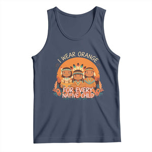 Native American Child Tank Top I Wear Orange For Every Native Child TS14 Navy Print Your Wear