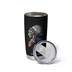 Indian Chief Native American USA Flag Tumbler Cup TS14 Print Your Wear