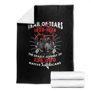 Native American Trail Of Tears Deadly Journey Throw Blanket TS14 Black Print Your Wear