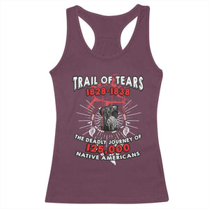 Native American Trail Of Tears Deadly Journey Racerback Tank Top TS14 Maroon Print Your Wear