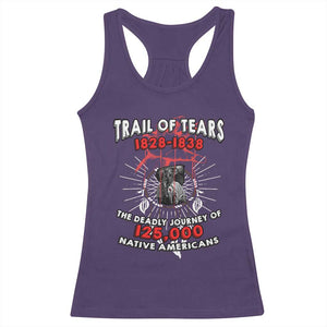 Native American Trail Of Tears Deadly Journey Racerback Tank Top TS14 Purple Print Your Wear