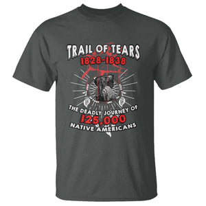 Native American Trail Of Tears Deadly Journey T Shirt TS14 Dark Heather Print Your Wear