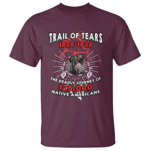 Native American Trail Of Tears Deadly Journey T Shirt TS14 Maroon Print Your Wear