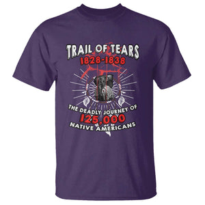 Native American Trail Of Tears Deadly Journey T Shirt TS14 Purple Print Your Wear