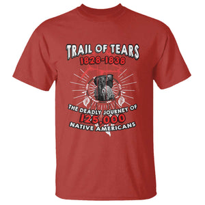 Native American Trail Of Tears Deadly Journey T Shirt TS14 Red Print Your Wear