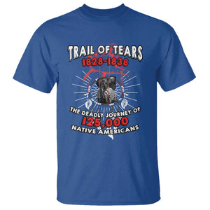 Native American Trail Of Tears Deadly Journey T Shirt TS14 Royal Blue Print Your Wear