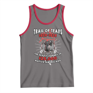 Native American Trail Of Tears Deadly Journey Tank Top TS14 Deep Heather Red Print Your Wear