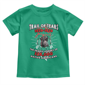 Native American Trail Of Tears Deadly Journey Toddler T Shirt TS14 Irish Green Print Your Wear