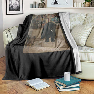 Spooky Biscuits Bakery Throw Blanket Funny Black Cat Halloween Gift