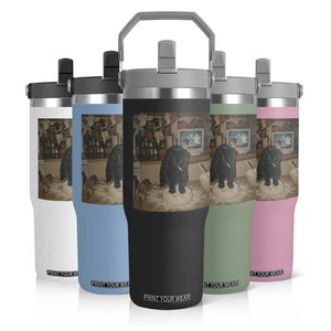 Spooky Biscuits Bakery Flip Straw Tumbler Funny Black Cat Halloween Gift