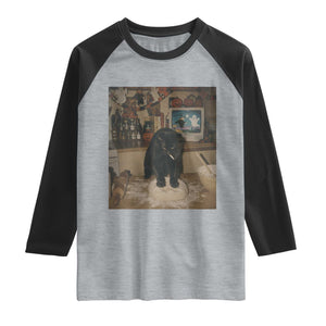 Spooky Biscuits Bakery Raglan Shirt Funny Black Cat Halloween Gift