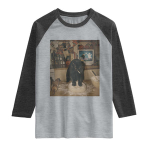 Spooky Biscuits Bakery Raglan Shirt Funny Black Cat Halloween Gift