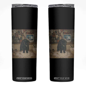 Spooky Biscuits Bakery Skinny Tumbler Funny Black Cat Halloween Gift