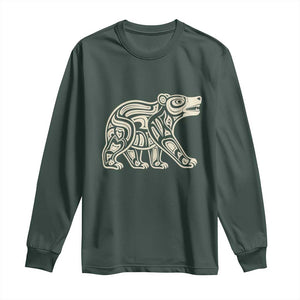 Bear Native Formline Art Salish Haida Tlingit Pacific Animal Long Sleeve Shirt