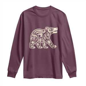 Bear Native Formline Art Salish Haida Tlingit Pacific Animal Long Sleeve Shirt