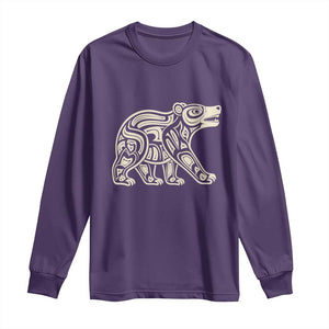 Bear Native Formline Art Salish Haida Tlingit Pacific Animal Long Sleeve Shirt