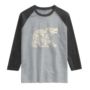 Bear Native Formline Art Salish Haida Tlingit Pacific Animal Raglan Shirt