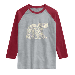 Bear Native Formline Art Salish Haida Tlingit Pacific Animal Raglan Shirt