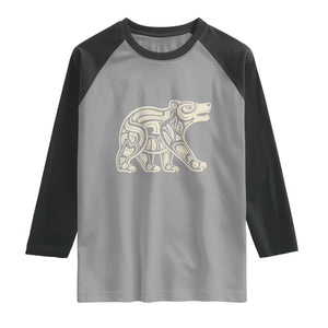 Bear Native Formline Art Salish Haida Tlingit Pacific Animal Raglan Shirt