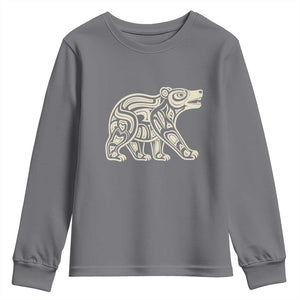 Bear Native Formline Art Salish Haida Tlingit Pacific Animal Youth Sweatshirt