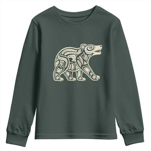 Bear Native Formline Art Salish Haida Tlingit Pacific Animal Youth Sweatshirt