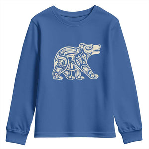 Bear Native Formline Art Salish Haida Tlingit Pacific Animal Youth Sweatshirt