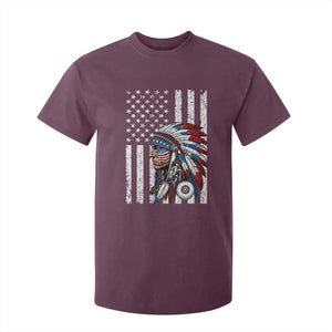 Indigenous People Tribal CG Native American Indian Chief American USA Flag T Shirt For Kid