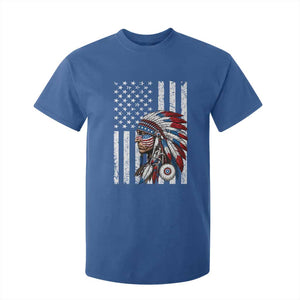 Indigenous People Tribal CG Native American Indian Chief American USA Flag T Shirt For Kid