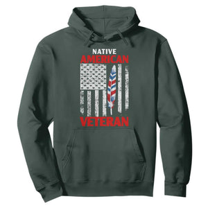 Native American Veteran USA Flag Patriotic Soldier Hoodie