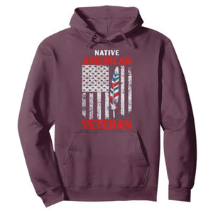 Native American Veteran USA Flag Patriotic Soldier Hoodie