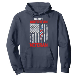Native American Veteran USA Flag Patriotic Soldier Hoodie