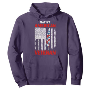 Native American Veteran USA Flag Patriotic Soldier Hoodie