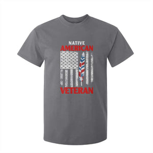 Native American Veteran USA Flag Patriotic Soldier T Shirt For Kid