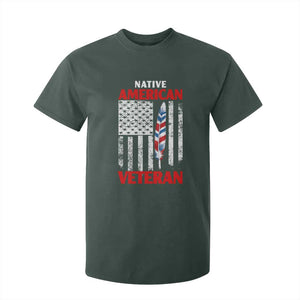 Native American Veteran USA Flag Patriotic Soldier T Shirt For Kid
