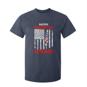 Native American Veteran USA Flag Patriotic Soldier T Shirt For Kid