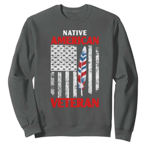 Native American Veteran USA Flag Patriotic Soldier Sweatshirt