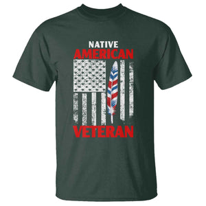 Native American Veteran USA Flag Patriotic Soldier T Shirt
