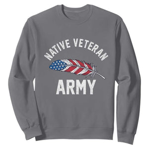 Native American Army Veteran US Flag Indigenous Soldier Sweatshirt
