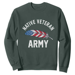 Native American Army Veteran US Flag Indigenous Soldier Sweatshirt