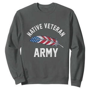 Native American Army Veteran US Flag Indigenous Soldier Sweatshirt