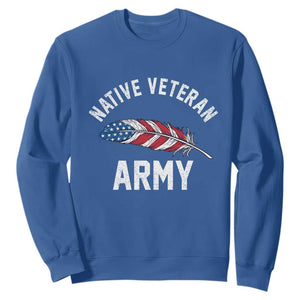 Native American Army Veteran US Flag Indigenous Soldier Sweatshirt