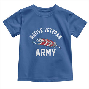 Native American Army Veteran US Flag Indigenous Soldier Toddler T Shirt