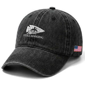 Arrowhead Hunter Native American Washed Cotton Baseball Cap Relic Hunter Ancient Artifacts Collection