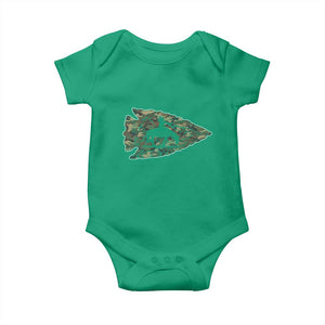 Arrowhead Hunter Native American Camouflage USA Flag Baby Onesie