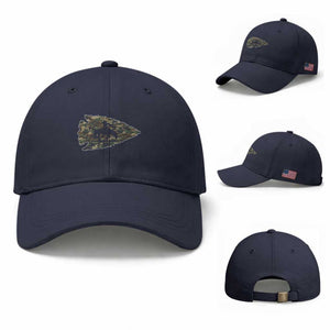 Arrowhead Hunter Native American Camouflage USA Flag Baseball Cap