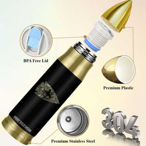 Arrowhead Hunter Native American Camouflage USA Flag Bullet Tumbler