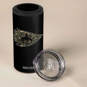 Arrowhead Hunter Native American Camouflage USA Flag 4 in 1 Can Cooler Tumbler
